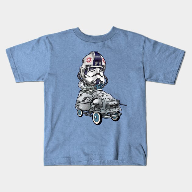 Walker Pedal Car Kids T-Shirt by ChetArt